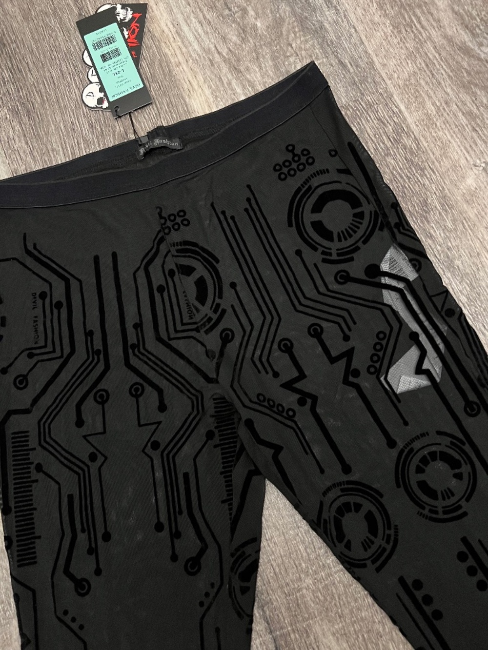 Devil Fashion Cyber Punk Mesh Leggings